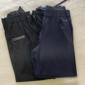 2 pairs of women’s joggers - navy and black - size S